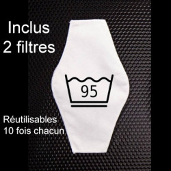 Barcode Berlin Mask Masque Filtrant C95 MAJOR GENERAL MICHELINHO Rose et Noir